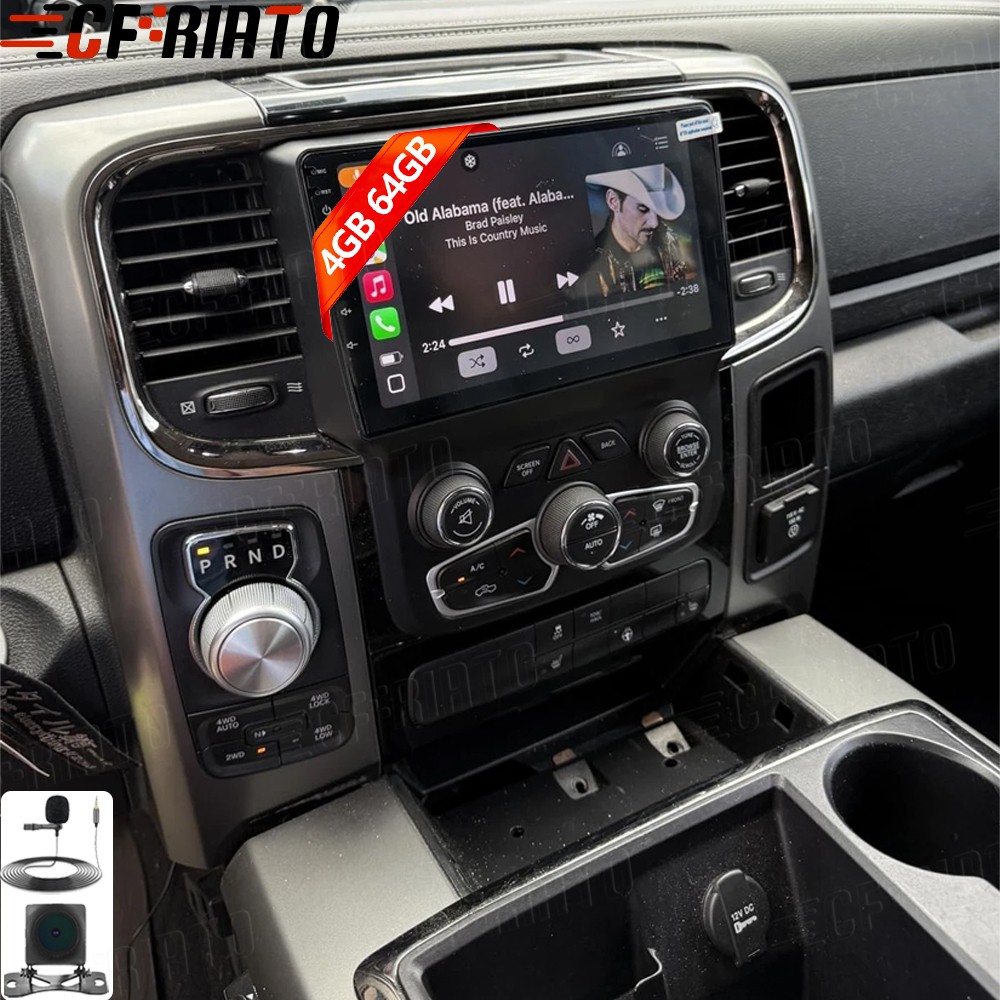 4+64G Android 15 Carplay Car Stereo Radio For 13-19 Dodge Ram 1500 2500 3500 Cam