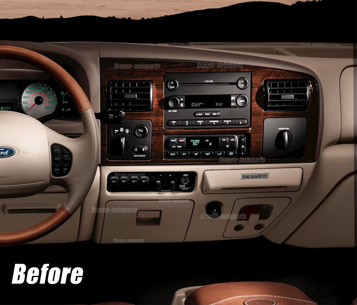 GPS Radio 2005-2007 For Ford F-250 F-350 F-450 F-550 Carplay Navigation Wifi DSP