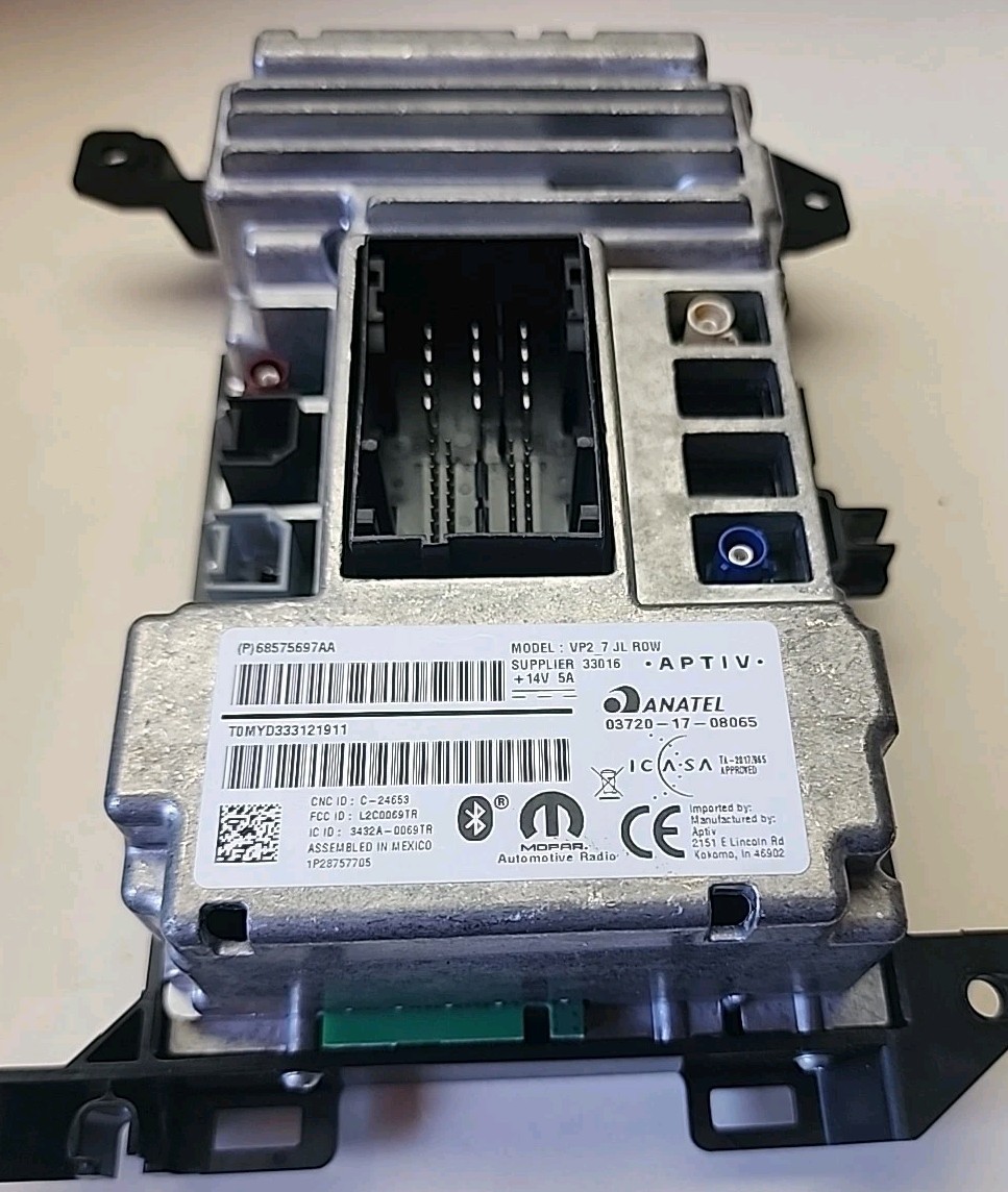 ​OEM Jeep Wrangler Gladiator 7″ Touchscreen Radio Uconnect VP2 68575697AA Aptiv