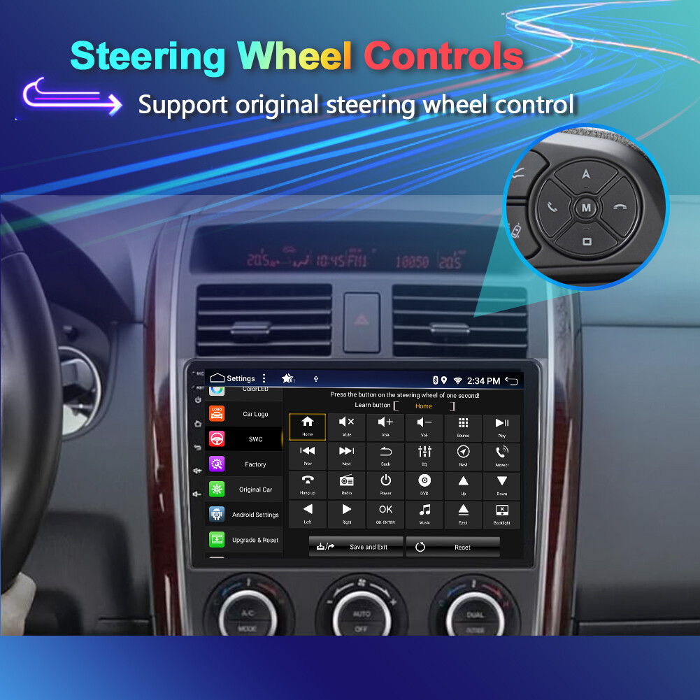 For 2009-2015 Mazda CX-9 CX9 Android 14 Car Stereo GPS Head Unit CarPlay 6+128GB