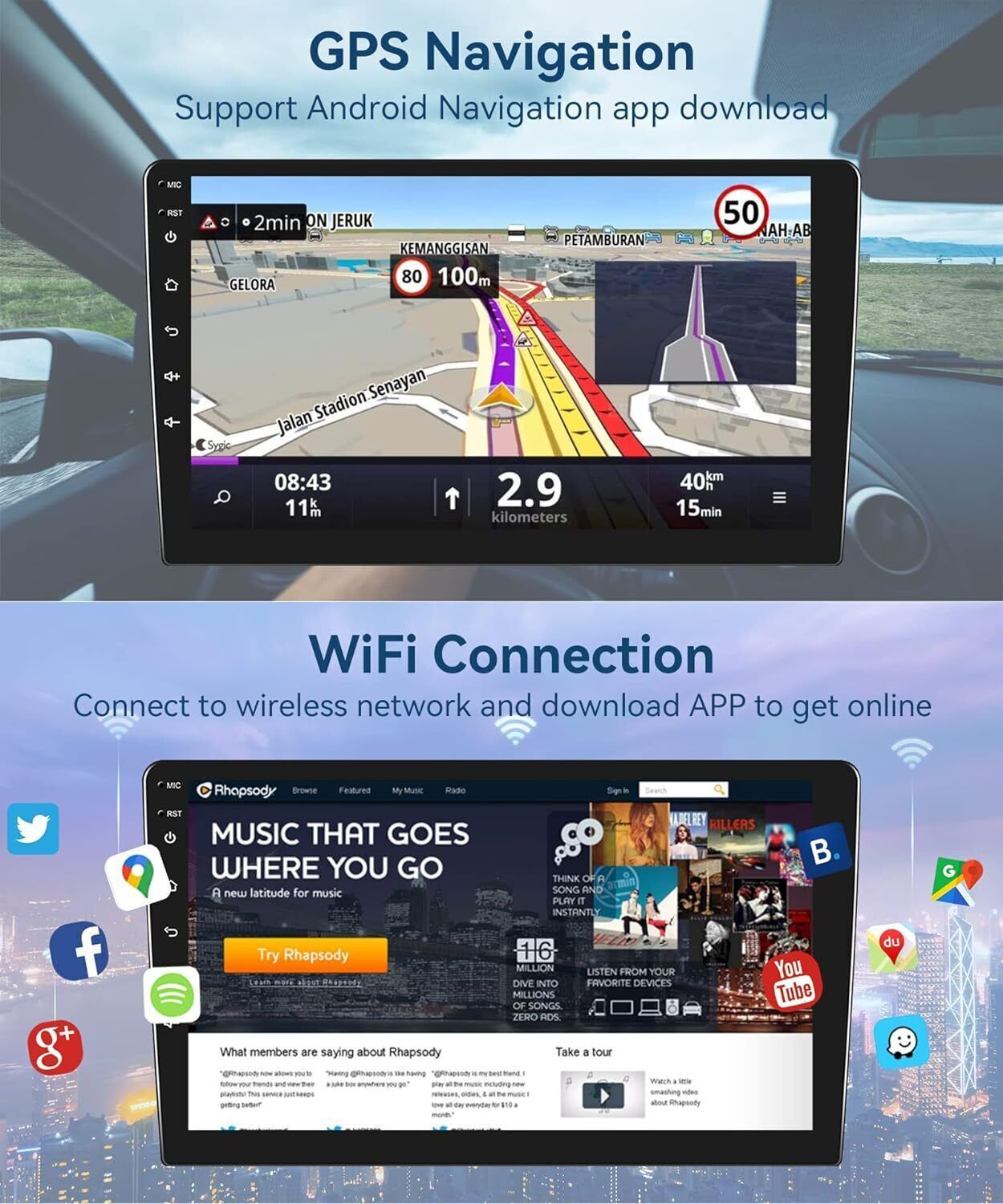 4+64GB Android 13 For 2000-2005 Toyota Echo Car Stereo Radio Carplay WIFI GPS