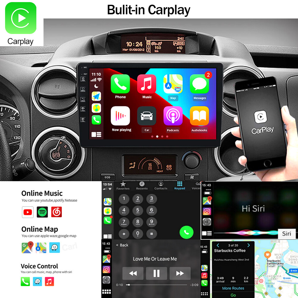 10″ Car Radio Stereo Android Auto CarPlay IPS DSP IPS BT GPS ID3 USB Wifi Touch