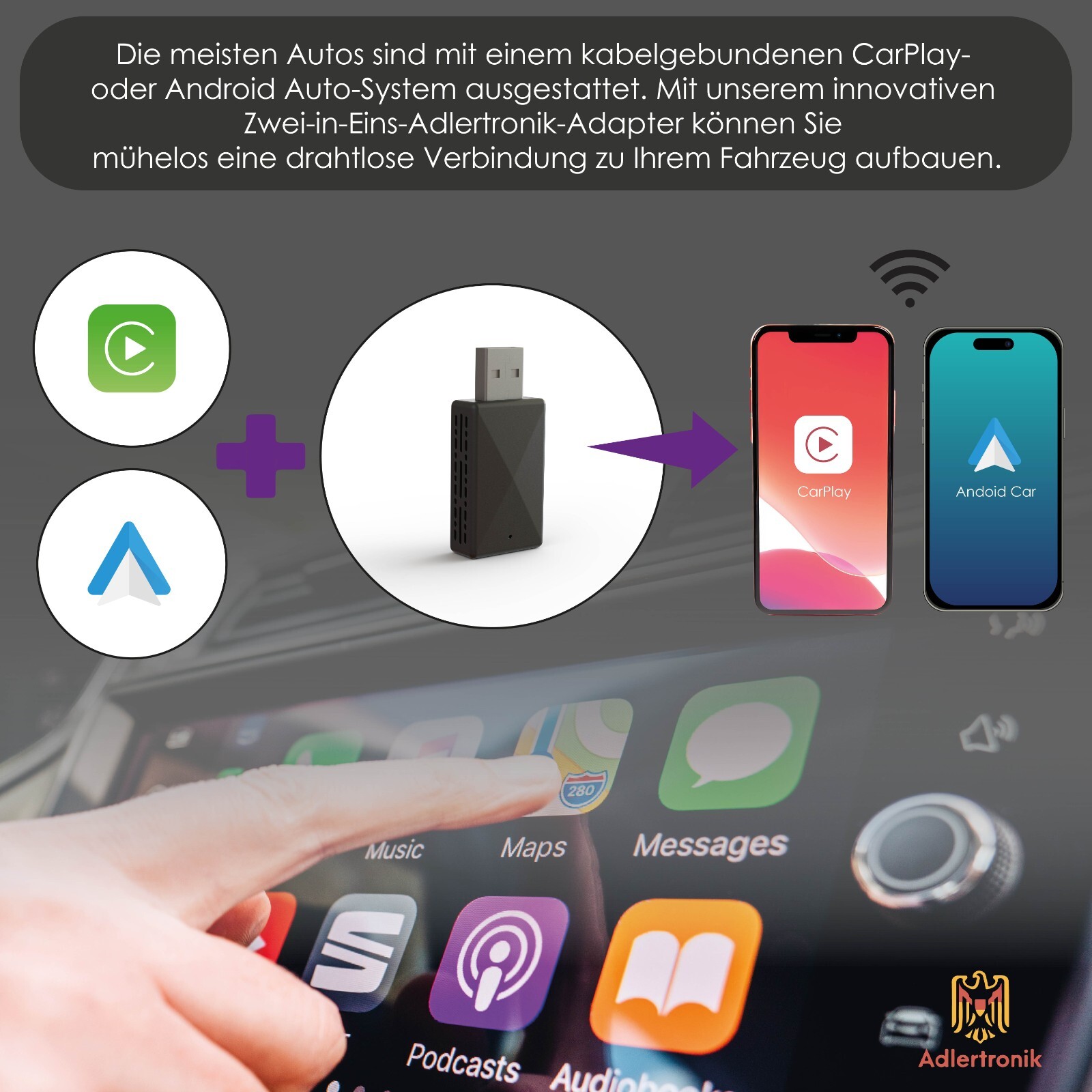 Für Range Rover / Land Rover Apple Carplay Wireless Android CarPlay Adapter