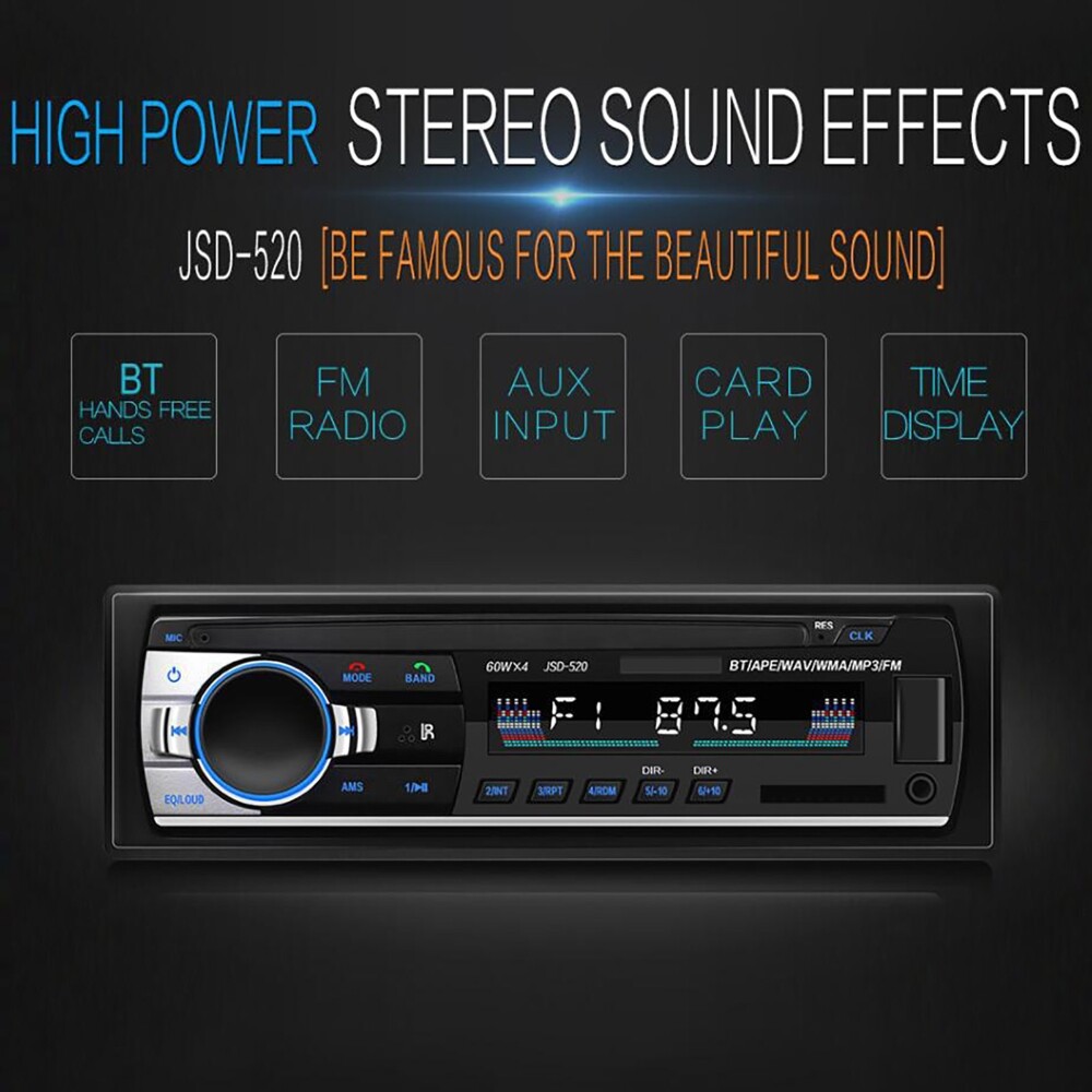60W MP3/MP4/MP5/WMA/WAV/FLAC 24V Radio FM Remote Car Player Stereo Receiver Kit