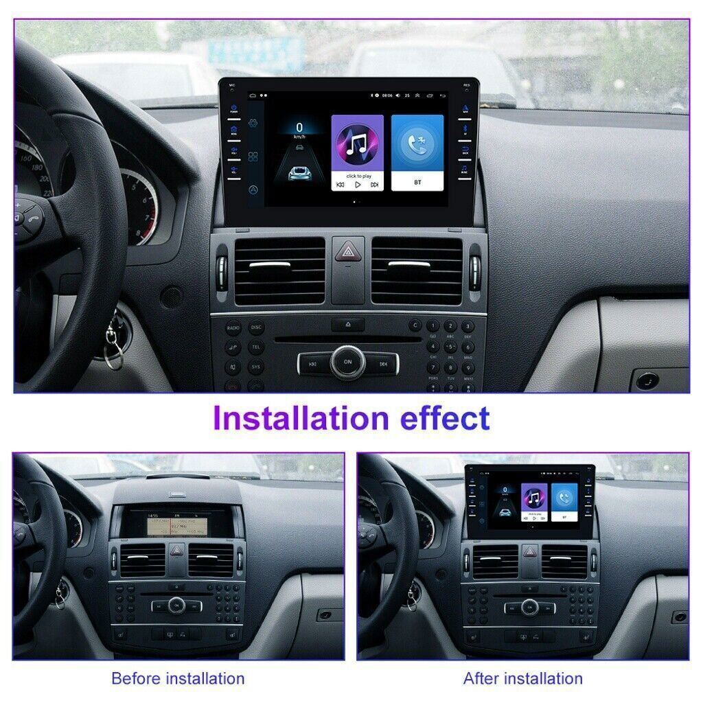 Android 12 Car Radio GPS Navi Head Unit For Mercedes Benz C-Class W204 2006-2011