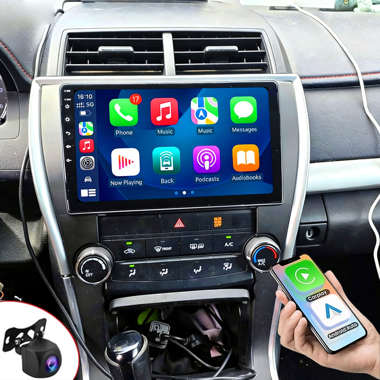 128GB Android 13.0 For Toyota Camry 2015-2017 Car Stereo Carplay Radio GPS Navi