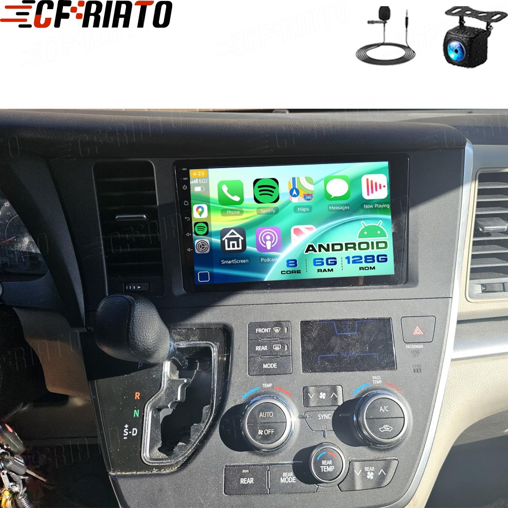 6+128GB For Toyota Sienna 2015-2018 Car Stereo Carplay Android 15 GPS Navi Radio