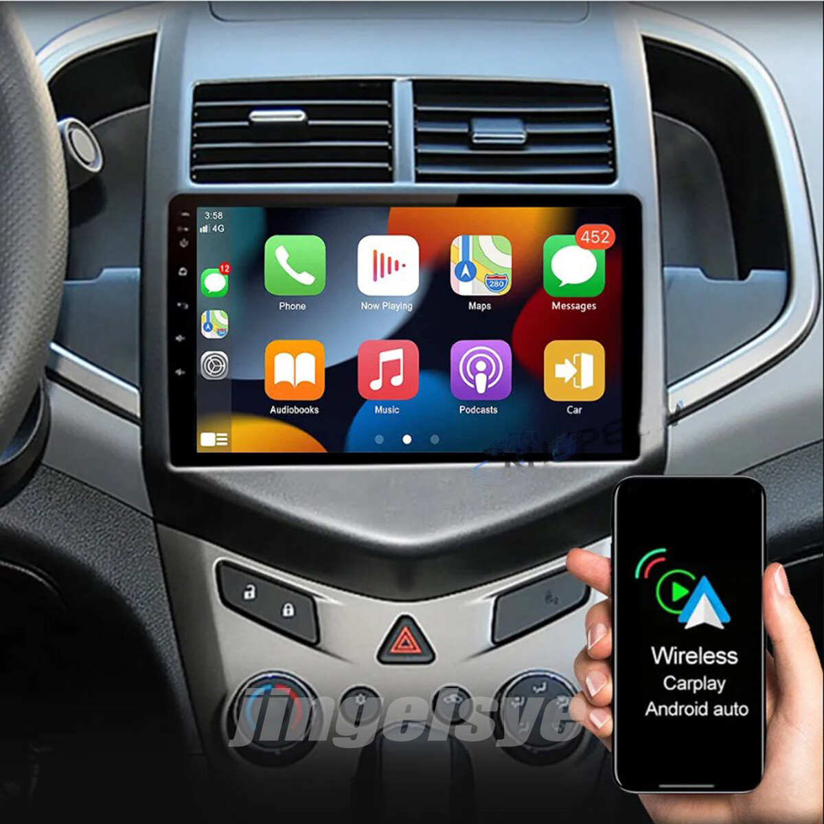 For Chevrolet Aveo Sonic 2012-2016 Car Stereo Radio Android 12 Carplay GPS NAVI