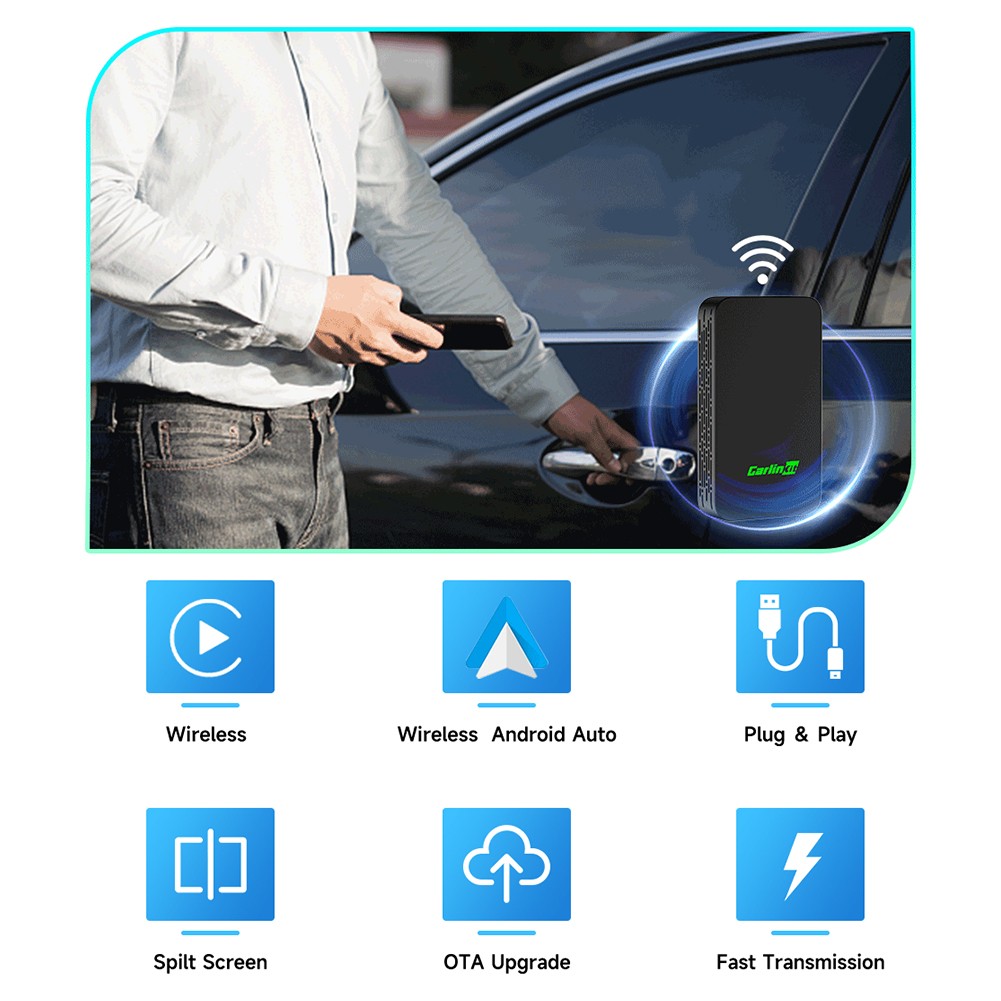 Carlinkit 5.0 Wireless Carplay Android Auto Box Multimedia Video Player Adapter