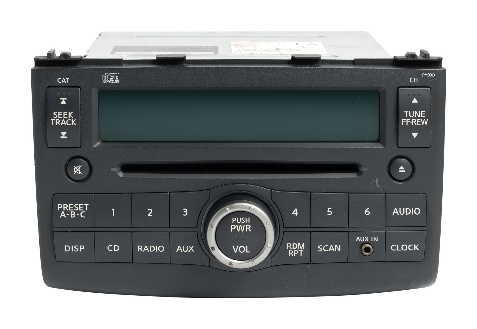 2008 Nissan Rogue AM FM Radio Single-Disc CD Player w Aux 28185-JM000 PY03D