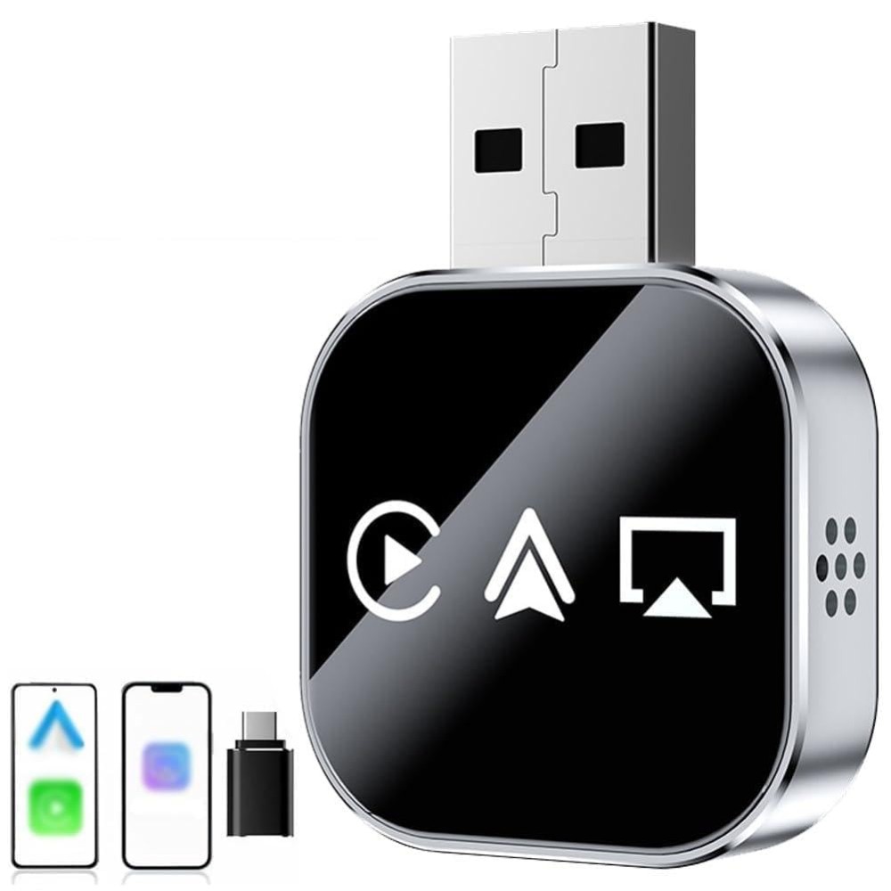 Wireless Carplay Adapter 3 in 1 Airplay Android Auto Carplay USB iPhone Android