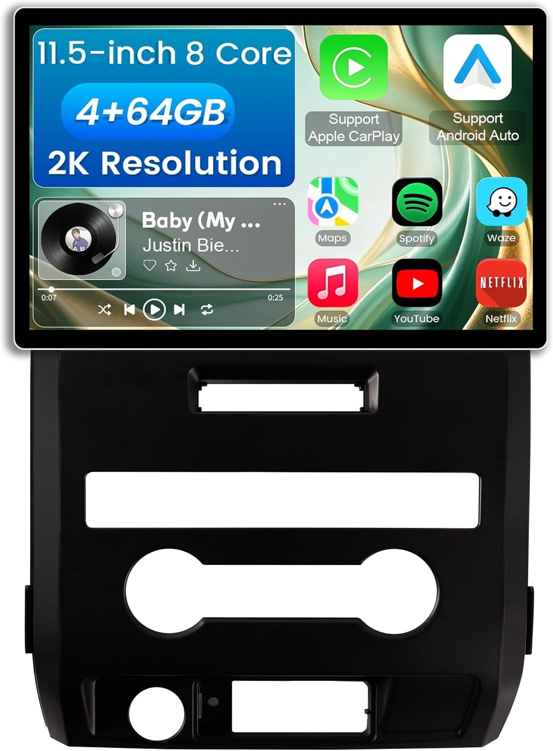 11.5″ Android 13 Car Stereo for Ford F150 2009-2012 Wireless CarPlay GPS 4+64GB