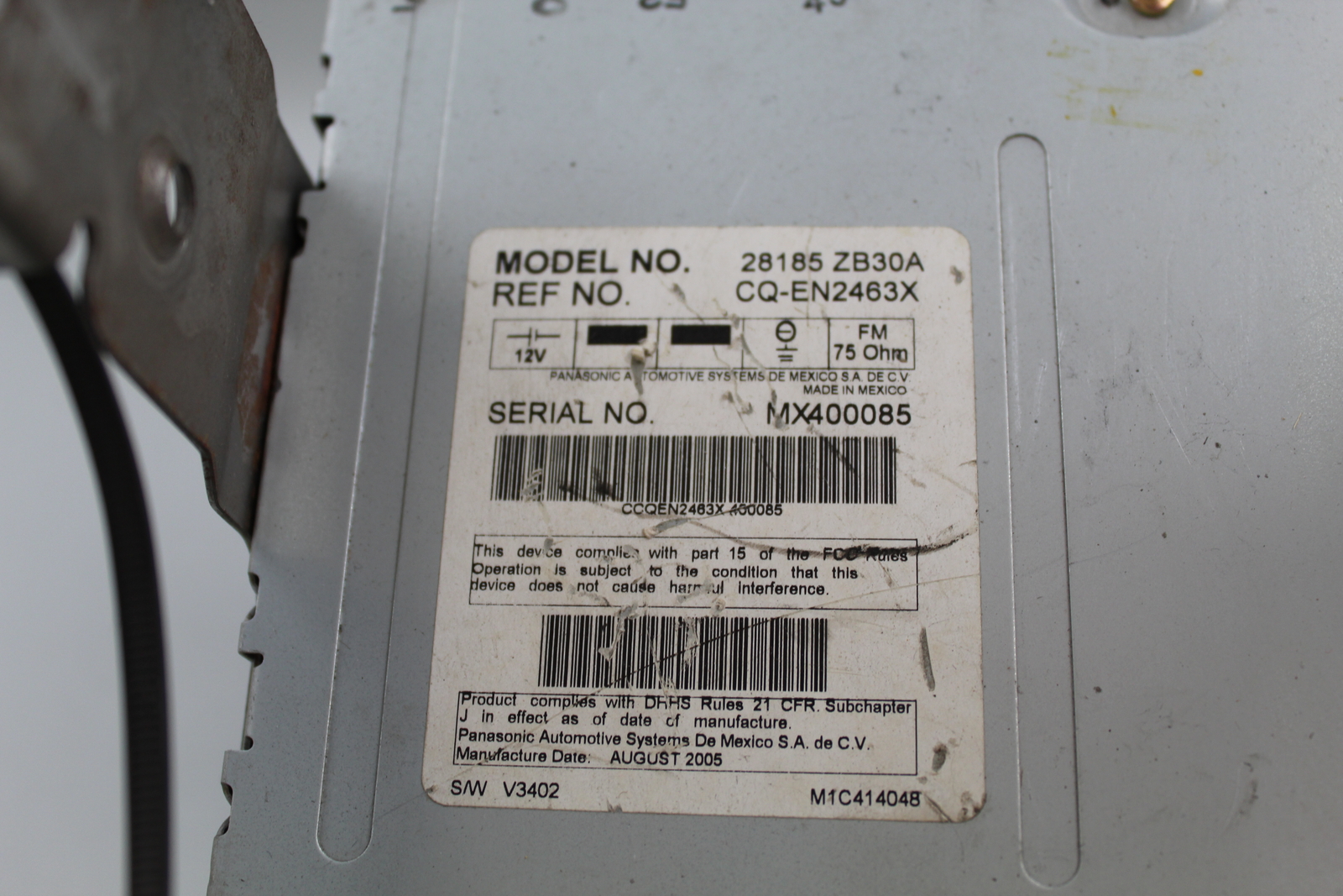 2005 2006 NISSAN ALTIMA AM/FM RADIO CD PLAYER RECEIVER 28185ZB30A OEM