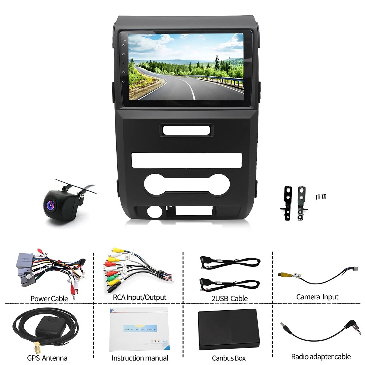 Car Stereo Radio For 2009-2014 Ford F150 Android 15 32G Apple Carplay FM/RDS GPS