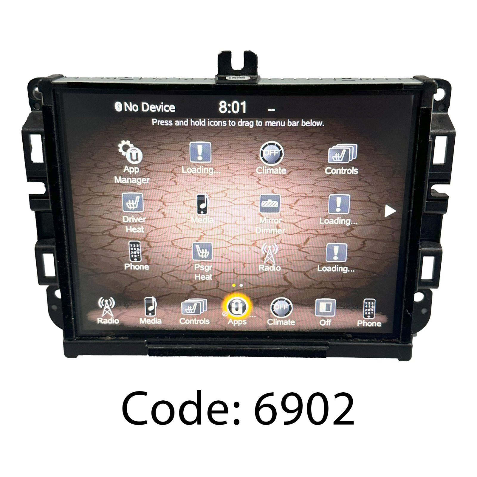 2013-2018 Jeep Ram Dodge Chrysler Radio Display Screen Touch VP3 OEM 68236621AD