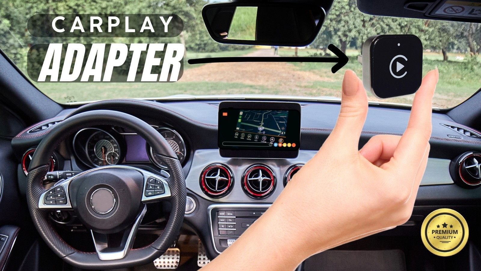 wireless CarPlay Adapter For iPhone Apple Dongle mini Plug ＆ Play fast