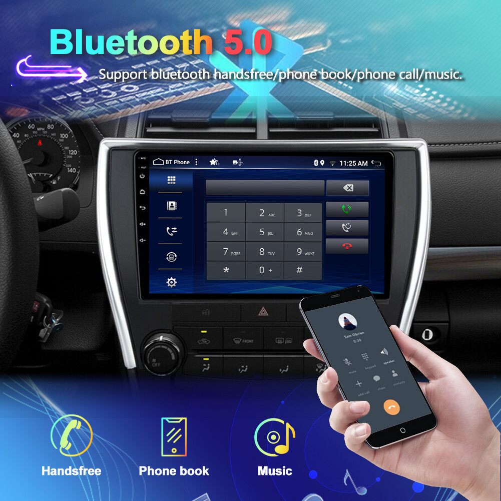 8-CORE Car Stereo For 2015-2017 Toyota Camry Android 14 Navi CarPlay 10.1″ 64GB