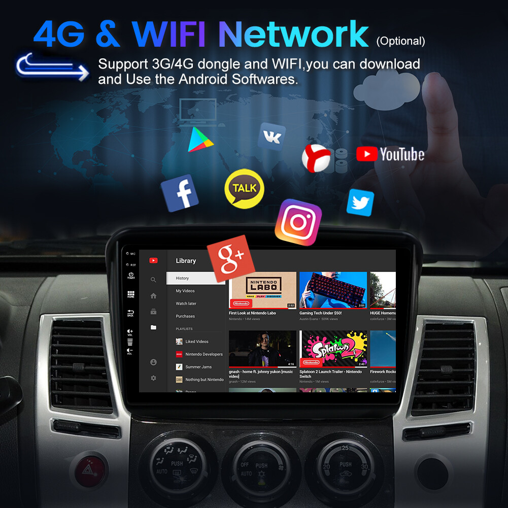 128GB Car Stereo For Mitsubishi Triton ML MN 2006-15 Android 16 GPS Navi CarPlay