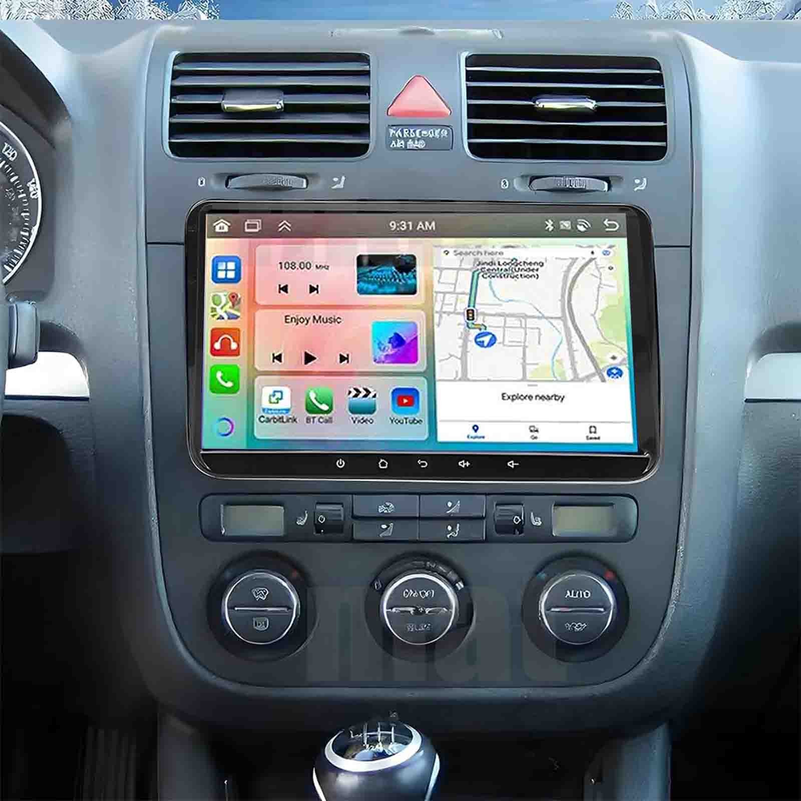 9in Car Stereo Radio For VW GTI 2006-2013 Android13 CarPlay GPS Navi FM/RDS SWC