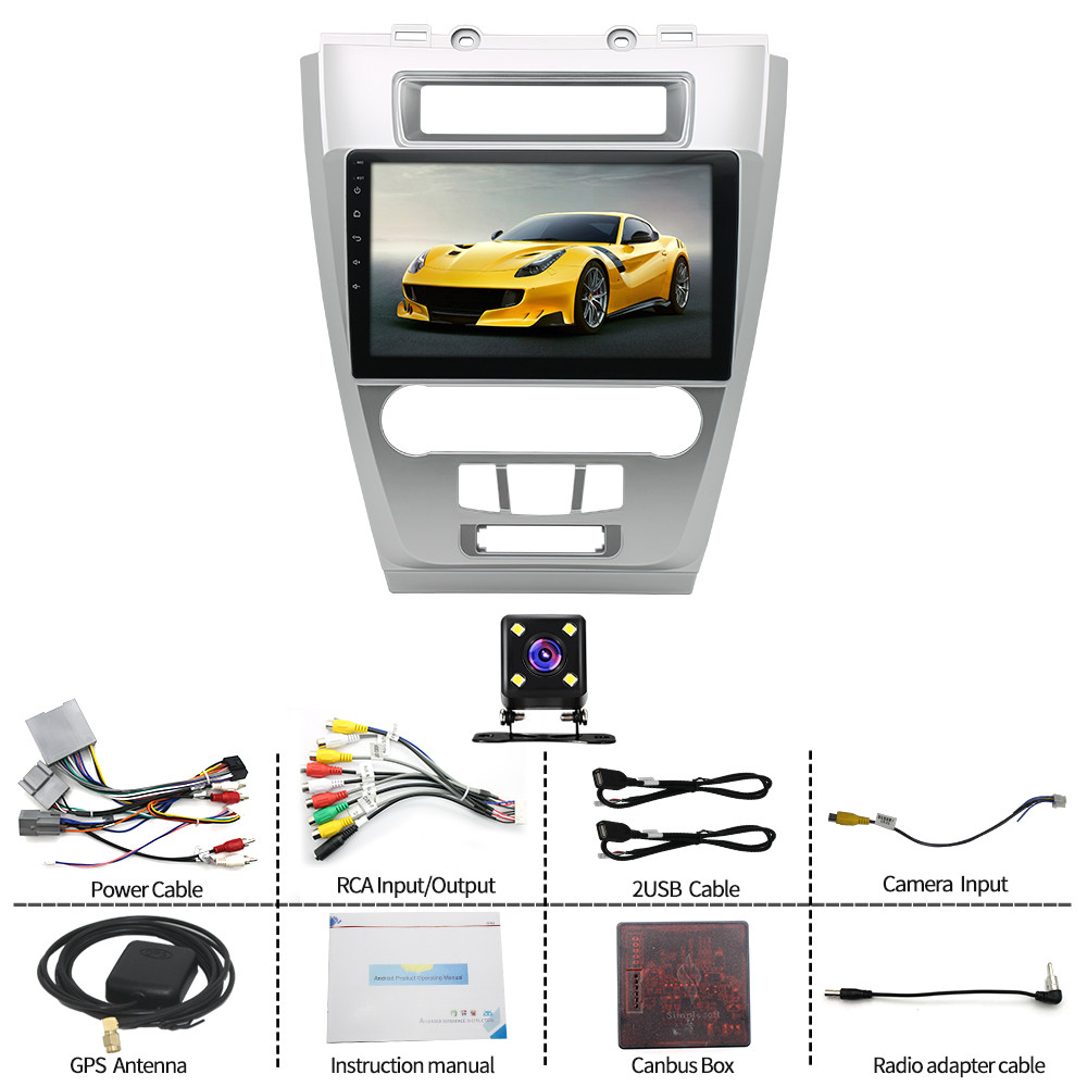 For Ford Fusion 2010-2012 Android 12 Carplay Car Stereo Radio GPS Navi WIFI BT