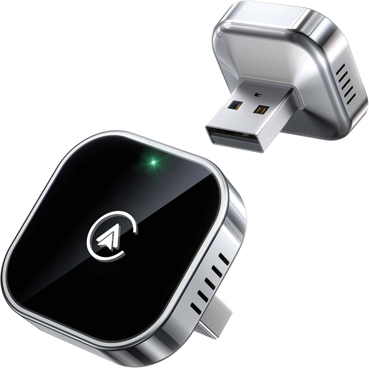 2-in-1 Wireless Adapter CarPlay & Android IOS Adapter USB Dongle Plug & Play