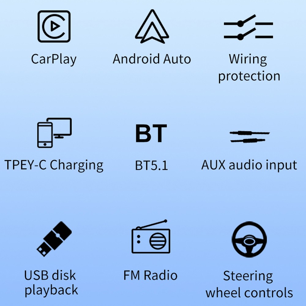 6.86 Inch Car Stereo BT MP5 Player RDS Radio Support Hands-Free Calling U-D BNVZ