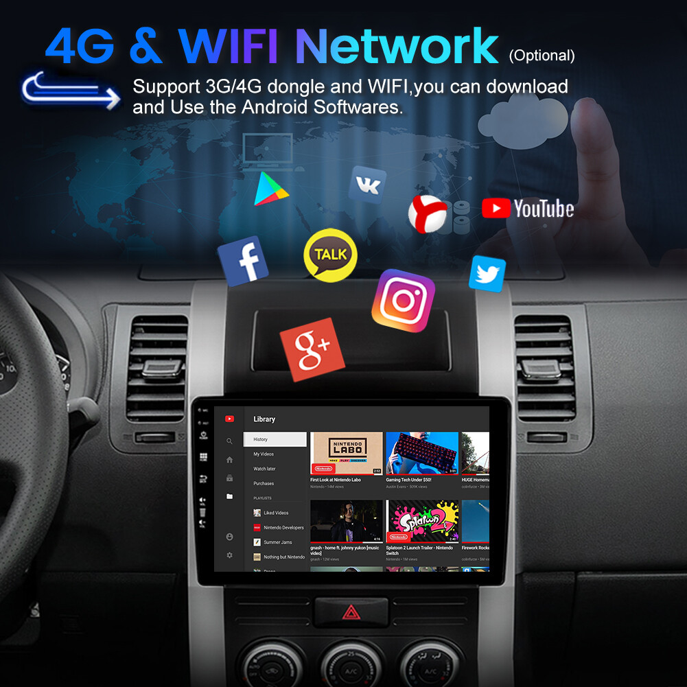 4GB+64GB Car Stereo Radio CarPlay For Nissan X-Trail T31 Android Navi DSP AHD BT