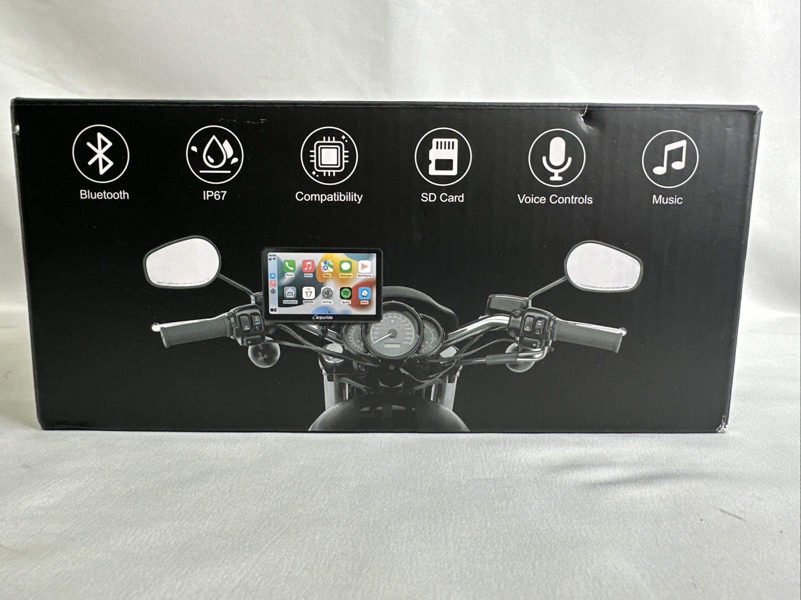 Carpuride W702PRO Motorcycle CarPlay Android Auto Dual Bluetooth – 7″ – New Open
