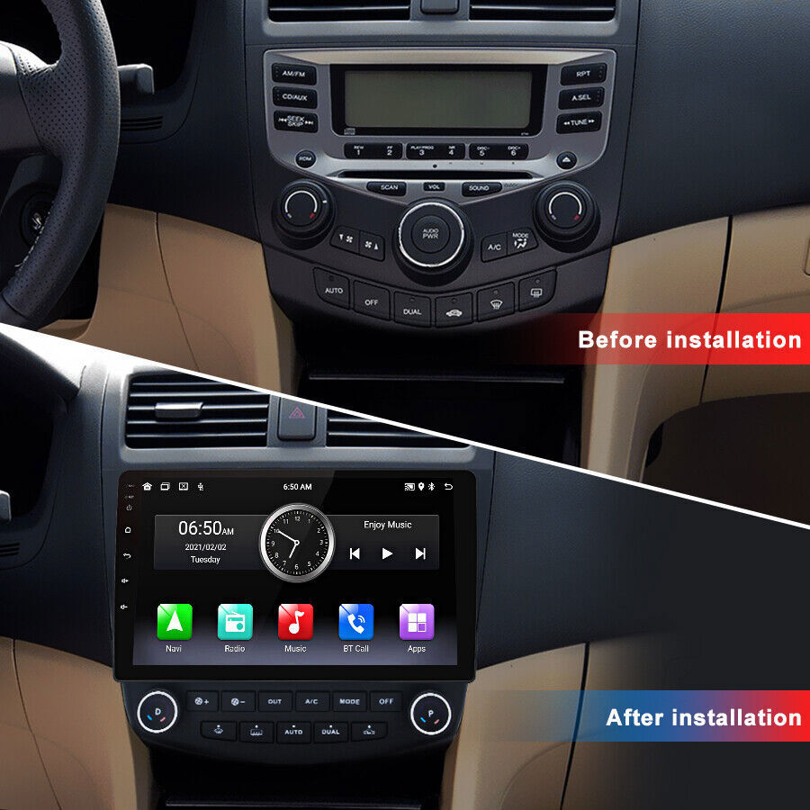 For Honda Accord 7 2003-2007 Android 13.0Stereo Radio Car GPS 10.1″ Touch Screen