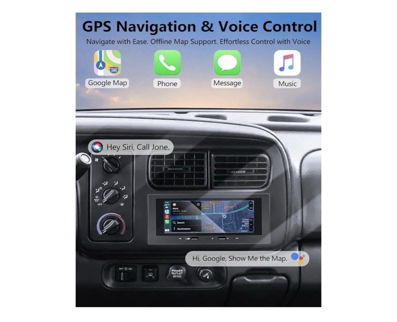 Car Radio [2G+64G] for Dodge Ram 1500 Caravan/Chrysler Town & Country Apple Car