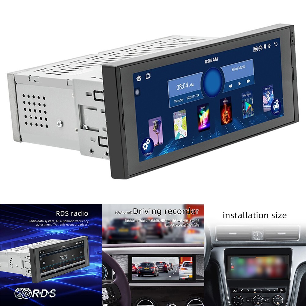 6.8Inch AN 12 1 DIN With Carplay GPS Touch Screen Car Radio HD Screen MP5 Player