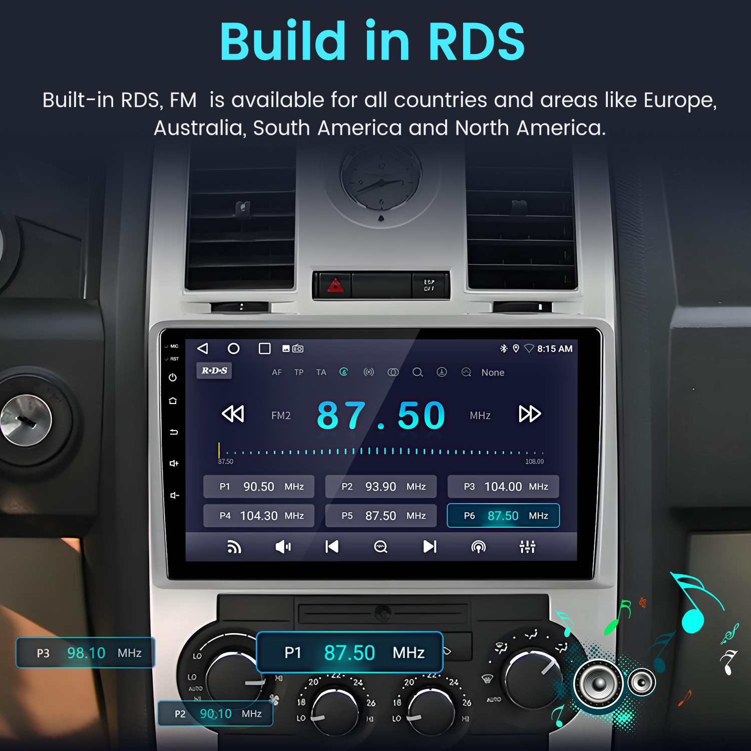 For Chrysler 300C 2004-2007 9″Android 14 Carplay 4+64G Car Stereo Radio GPS Navi