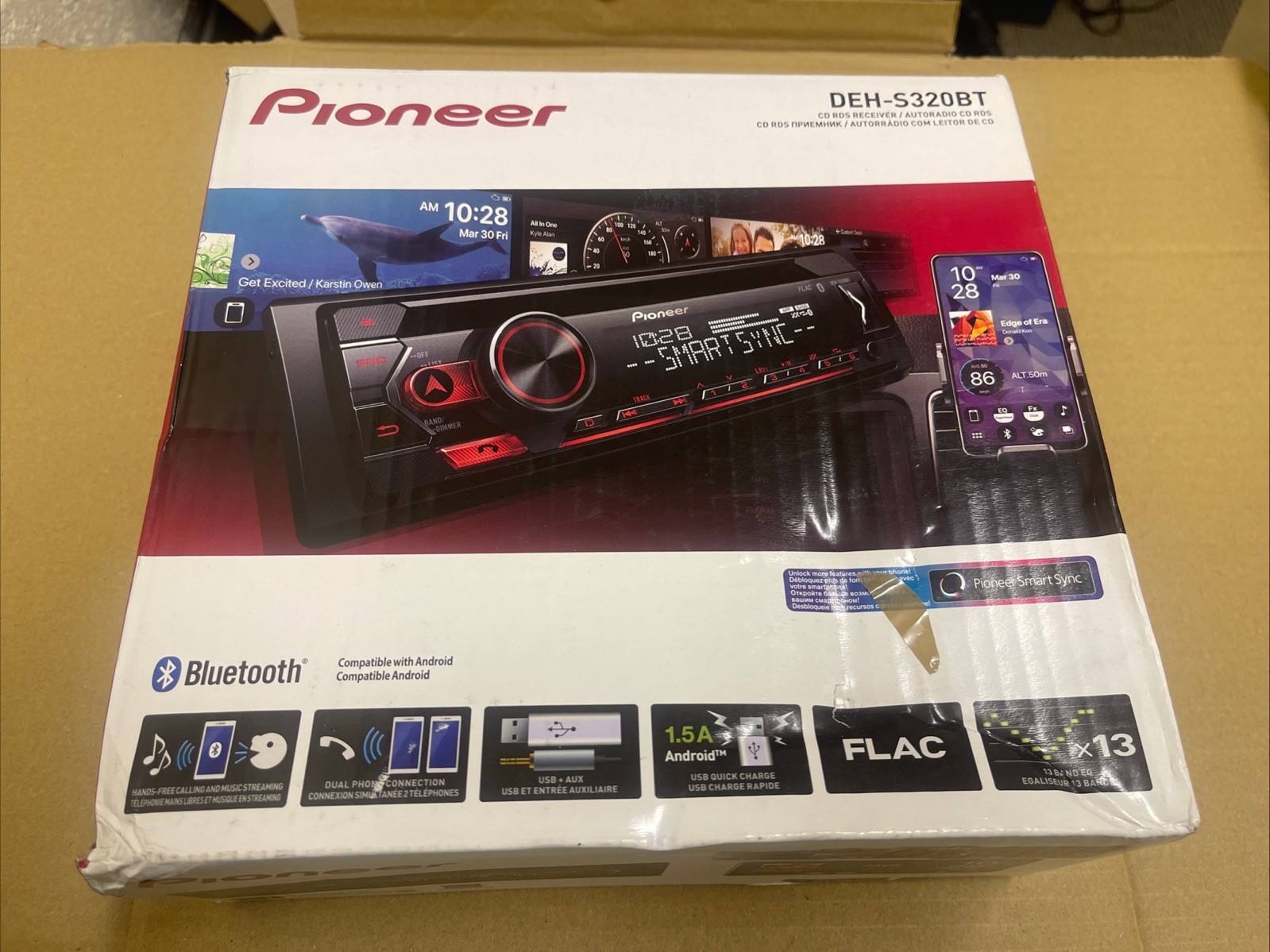 Pioneer DEH-S320BT CD Radio Bluetooth Spotify USB AUX Android Devices Car Stereo