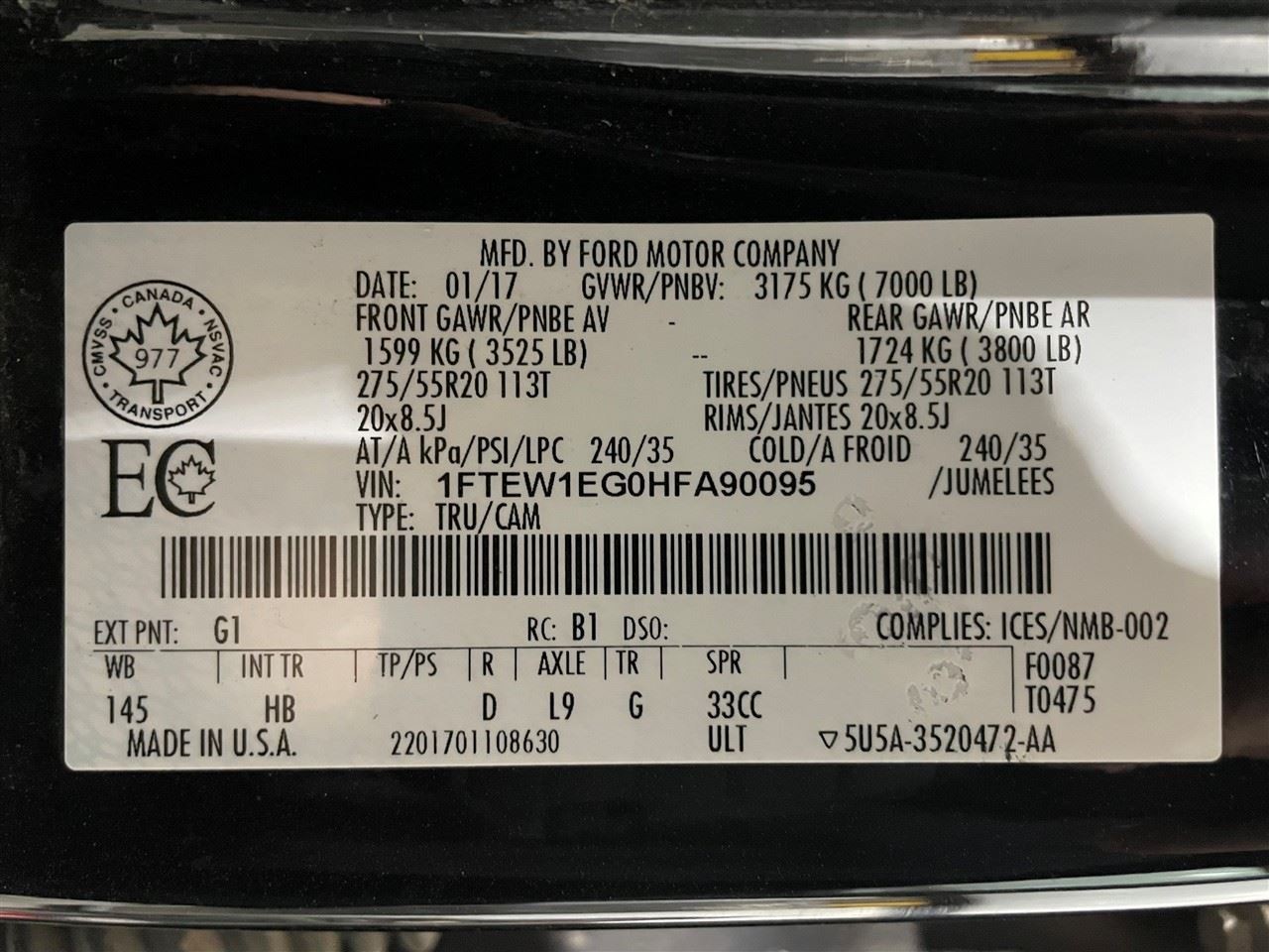 Player Receiver Radio Control Panel Fits 17 FORD F150 PICKUP 1113059