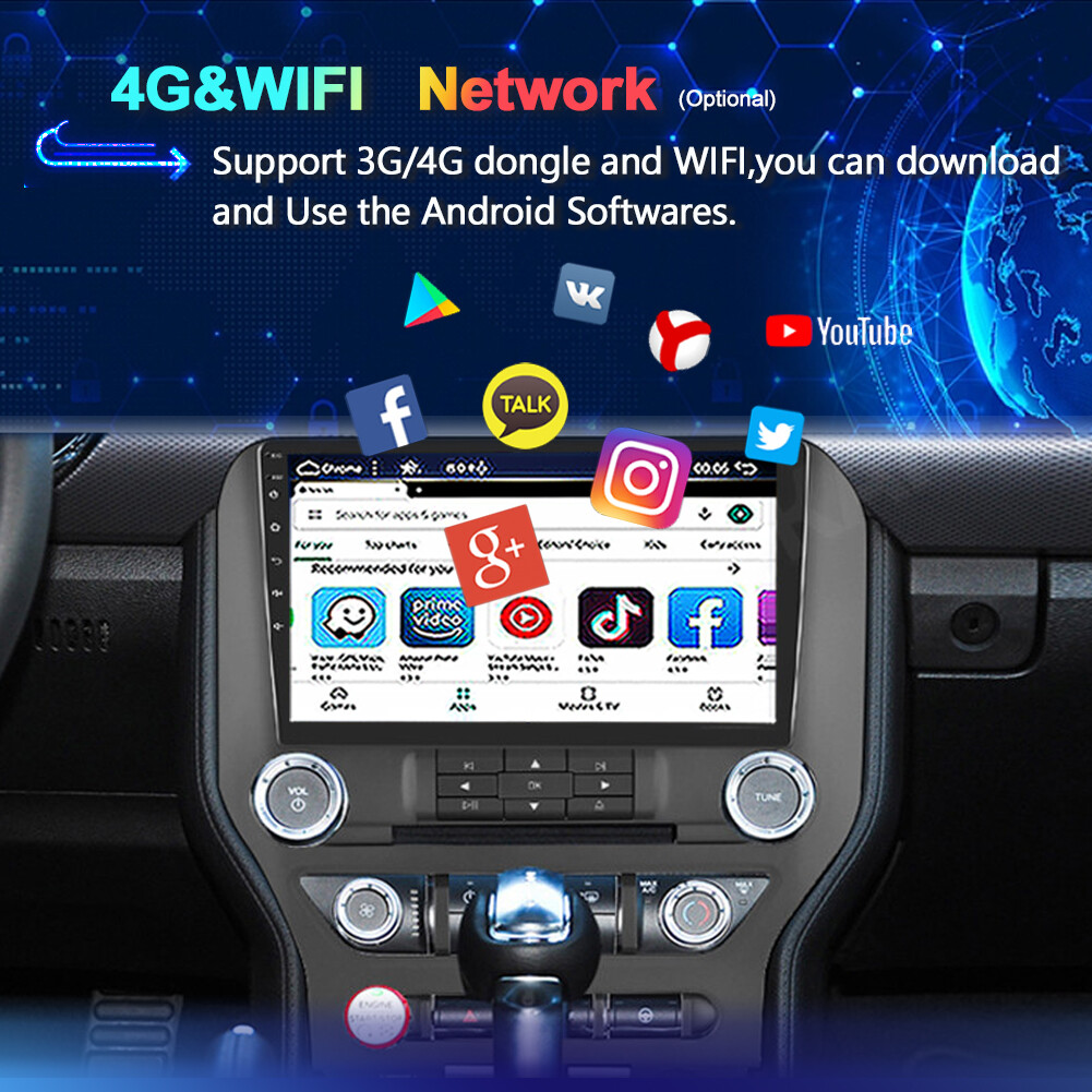 6G+128GB Car Stereo Radio For Ford Mustang 2015-2021 Android 14 Car Play GPS DSP