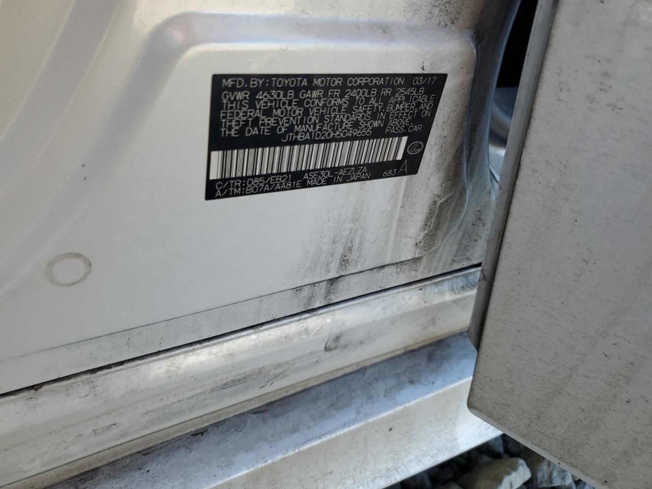 DISPLAY SCREEN DASH MTD OEM 2017 LEXUS IS200T 1YR WRNTY 8611053410