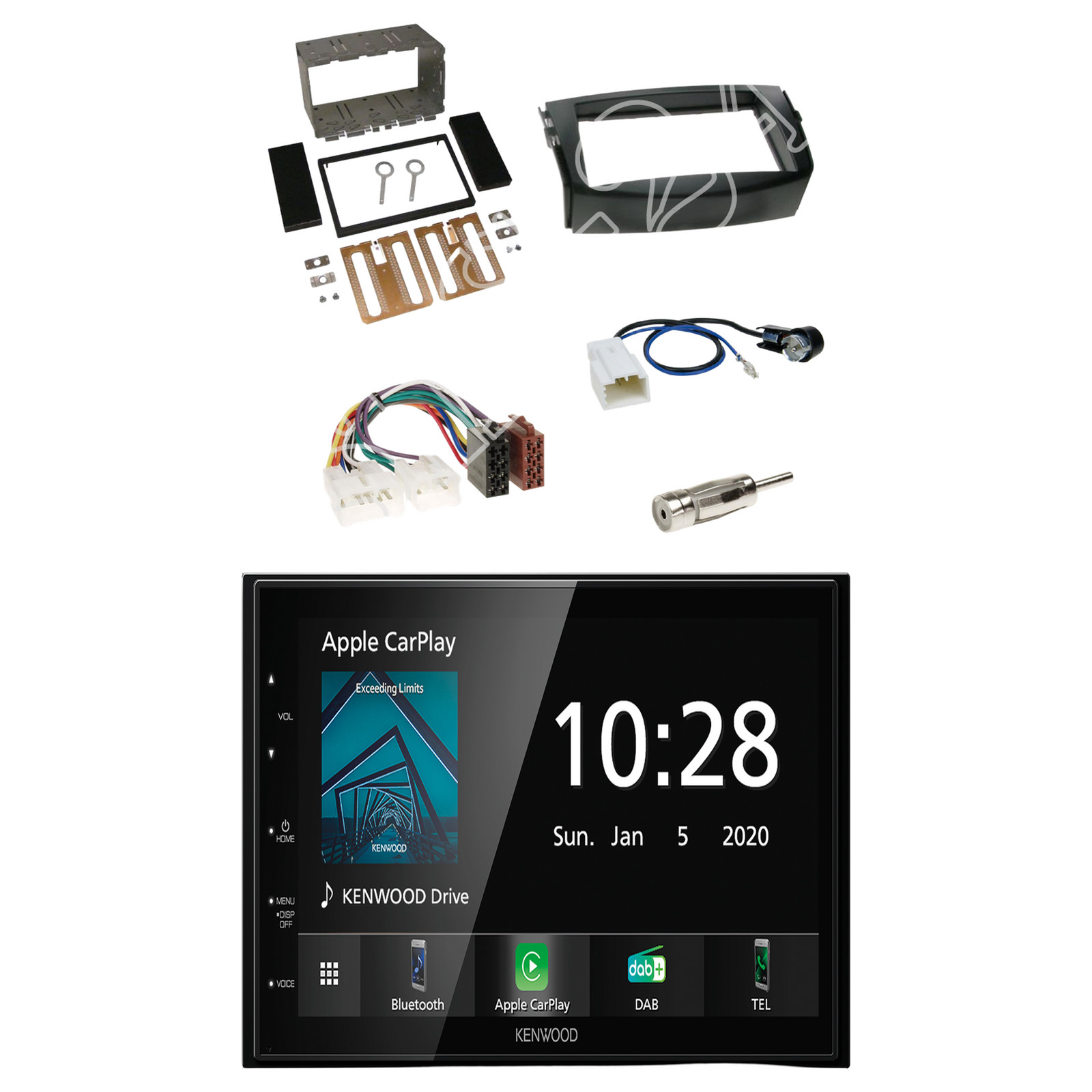 Kenwood DMX5020DABS Radio DAB Bluetooth with installation kit for Toyota RAV4 (CA30W)