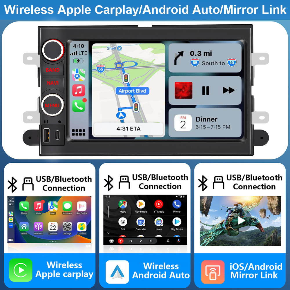 64G Apple Carplay Car Radio Stereo GPS For Ford Mustang 2005 2006 2007 2008 2009