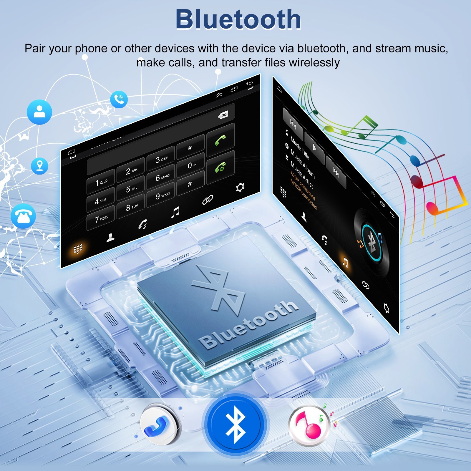 Apple Carplay Car Stereo Radio For Honda Civic 2006-2011 Android 15 GPS Navi BT