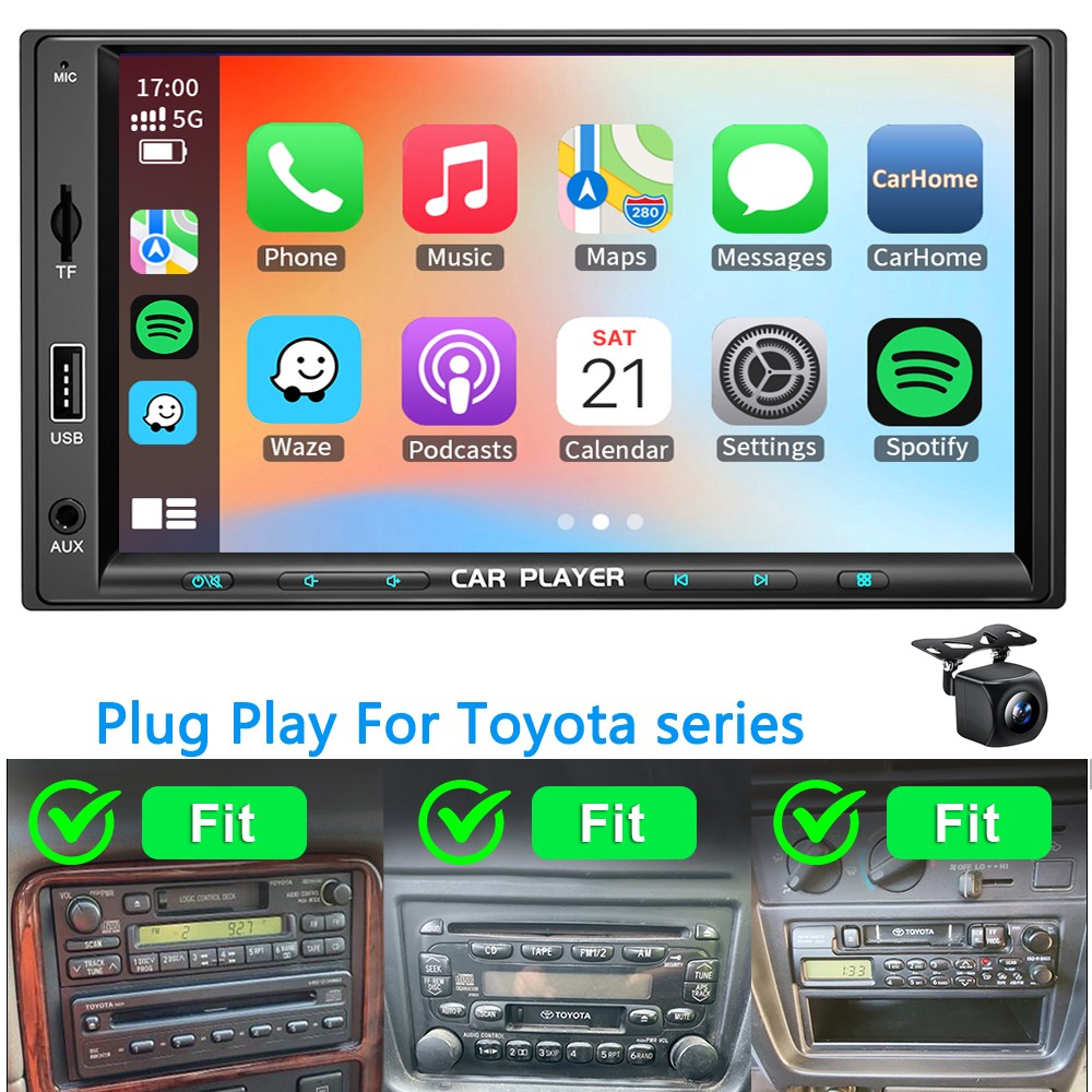 Carplay Android 15 Car Stereo GPS Radio FM For Toyota Tacoma 4Runner 1990-2004