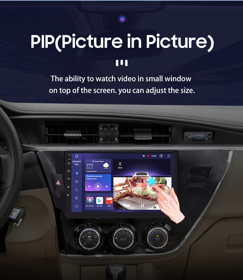 8+128G Fit 2014-2016 Toyota Corolla Android 13 Car Stereo Radio WiFi GPS CarPlay