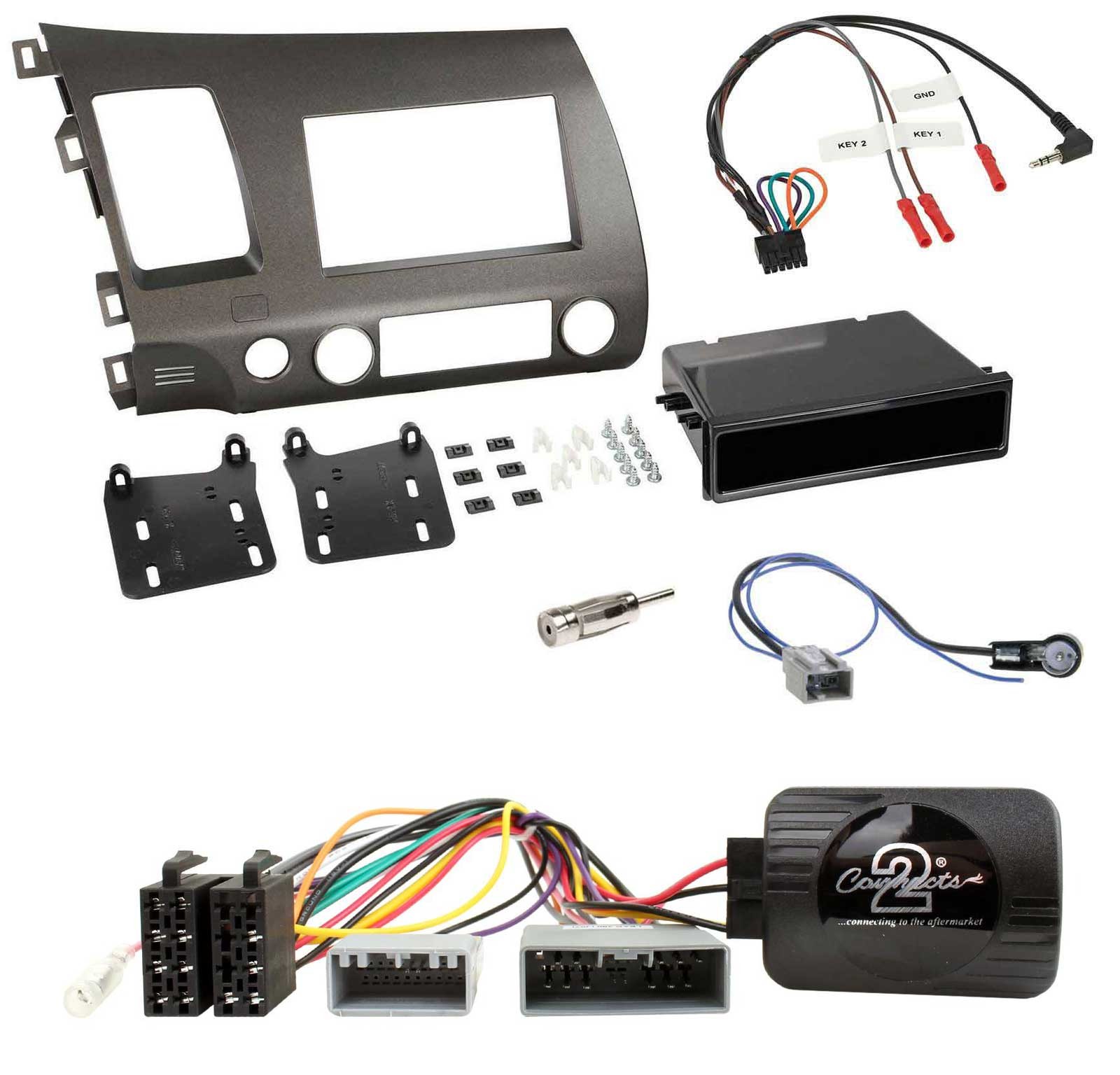 Pioneer MP3 DAB 1DIN Steering Wheel USB Car Stereo for Honda Civic Hybrid 2006-2010 Anth