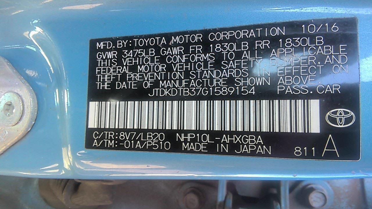 Audio Equipment Radio Prius C VIN B3 7th And 8th Digit Fits 16-17 PRIUS 32467877