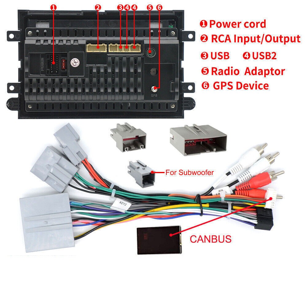 Touch Screen Car Stereo Radio BT FM RDS Head Unit Fit For Ford Mustang 2005-2009