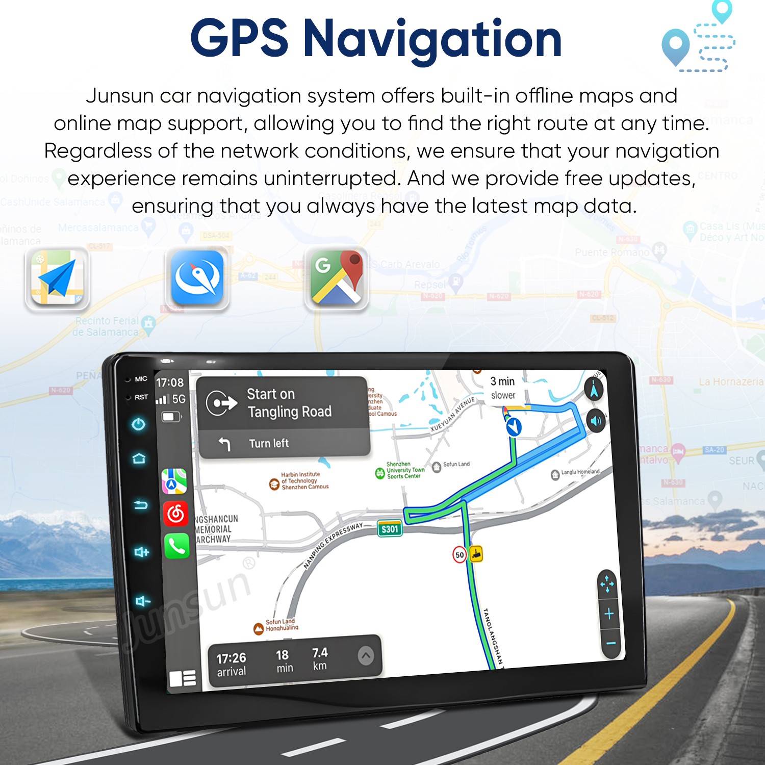 Carplay 6+128G Android 15 Car Stereo Radio GPS Navi WIFI For Dodge RAM 2002-2005
