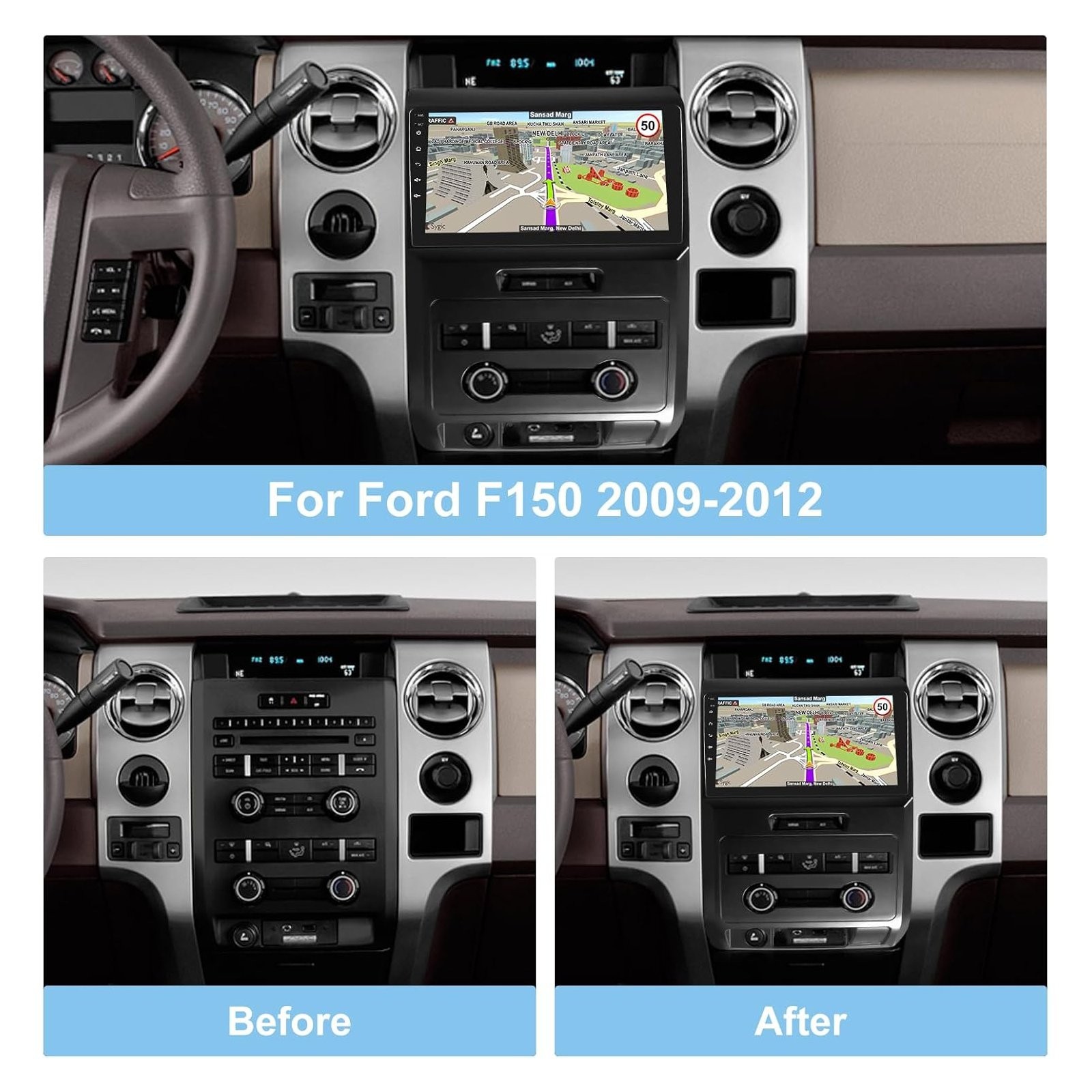 For Ford F150 F-150 2009-2014 32GB Carplay Android 15 Car Stereo Radio GPS WIFI