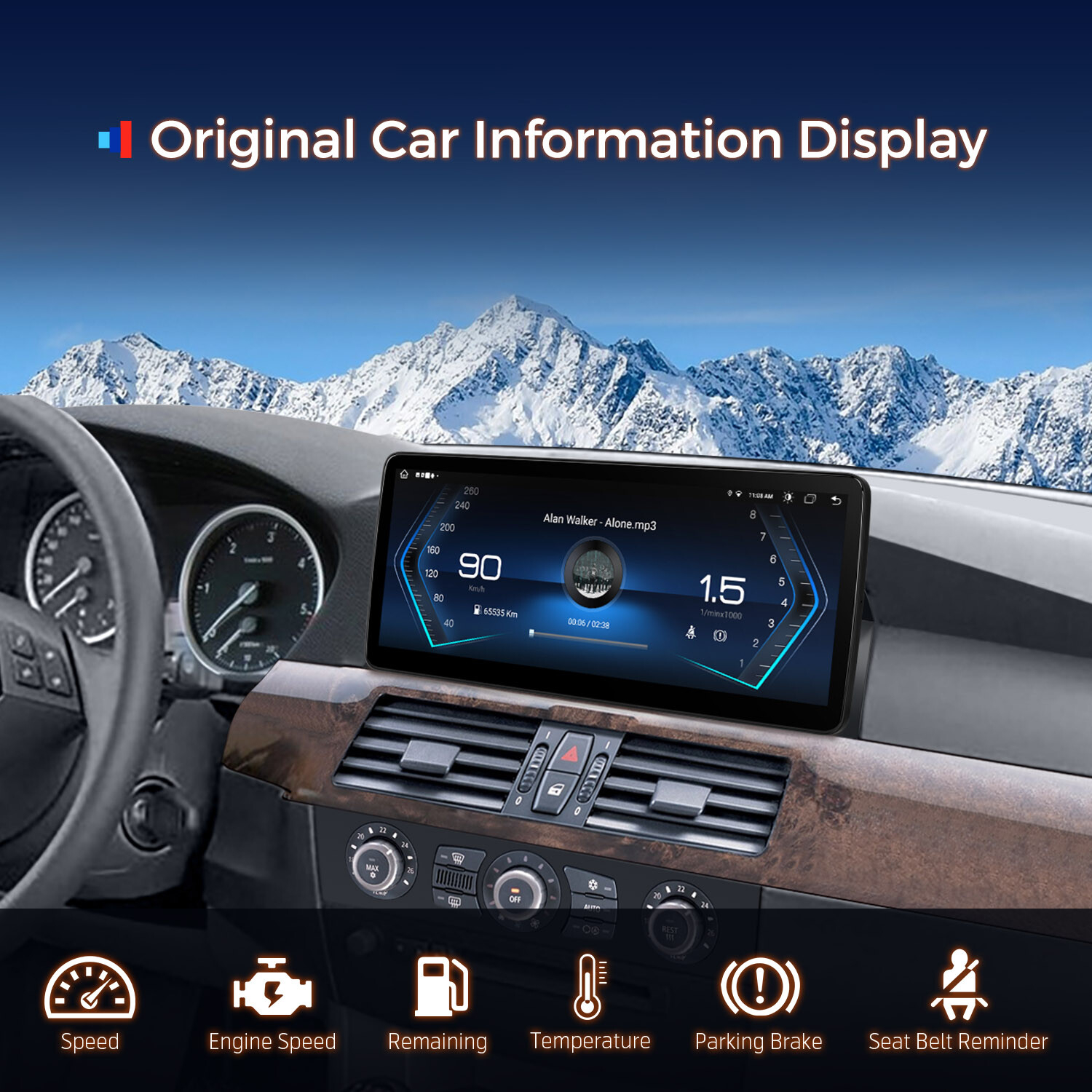 For BMW 5er E60 E61 CCC CarPlay Android Auto 8-Core Car GPS Stereo Navi WiFi DSP