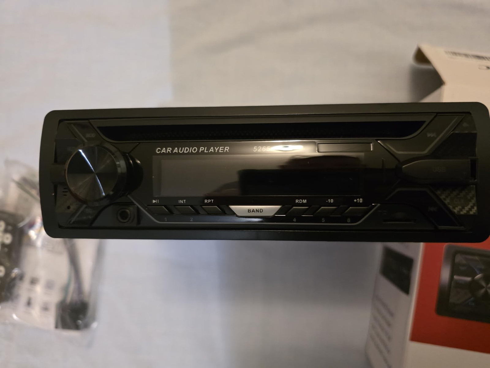 Single 1Din Bluetooth Car Stereo with CD DVD Player AM/FM Radio SD Card Playback