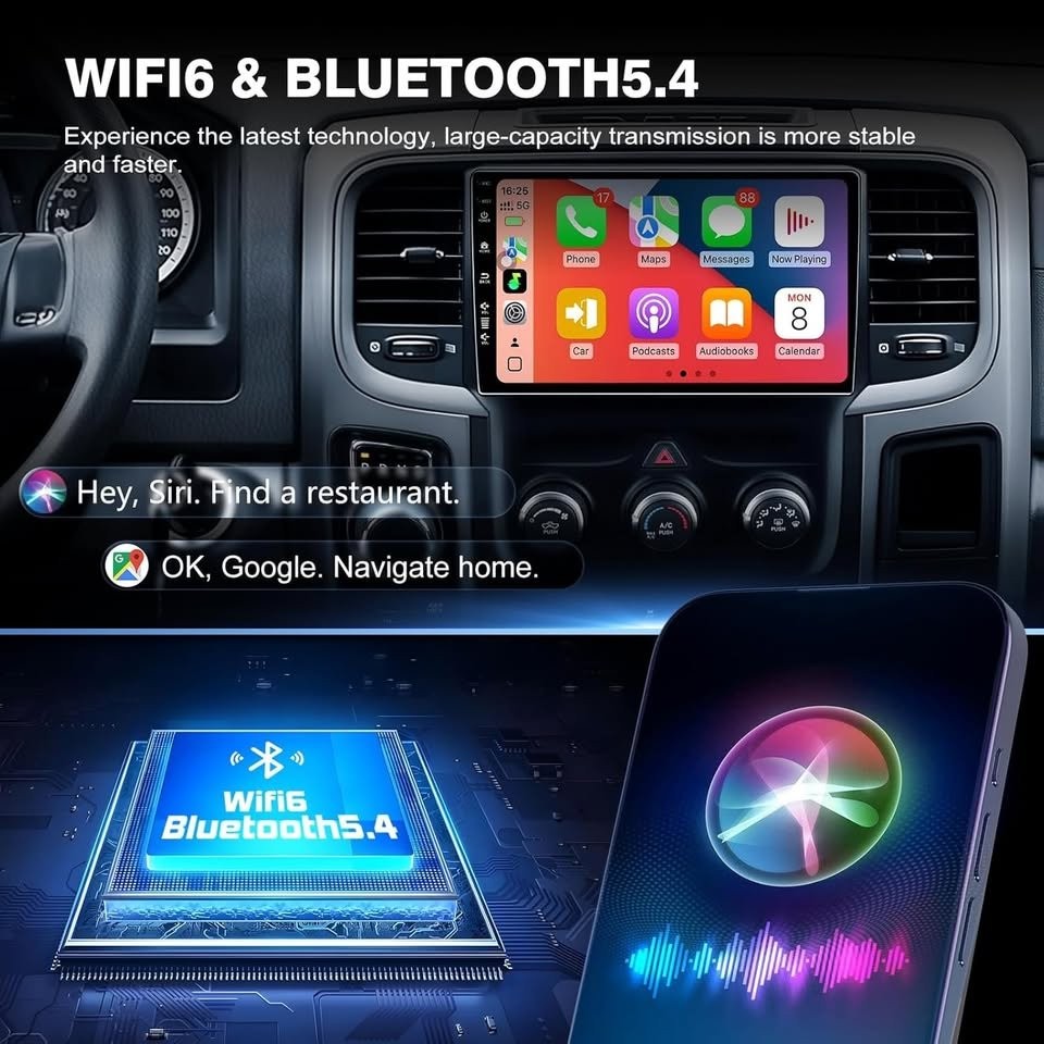 Car Radio for Dodge RAM 1500 2500 3500 2013-2018 Android 13 9″ CarPlay GPS