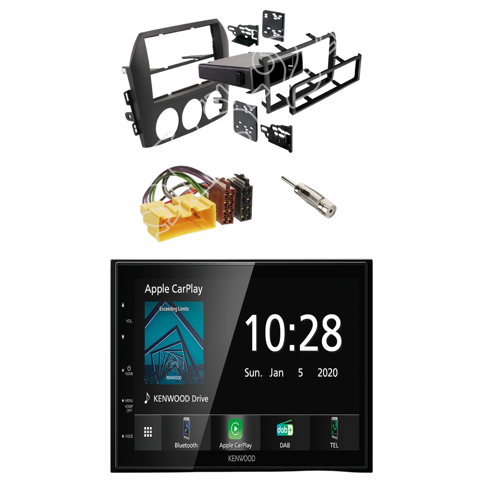 Kenwood DMX5020DABS Radio DAB Bluetooth with installation kit for Mazda MX-5 (NC)